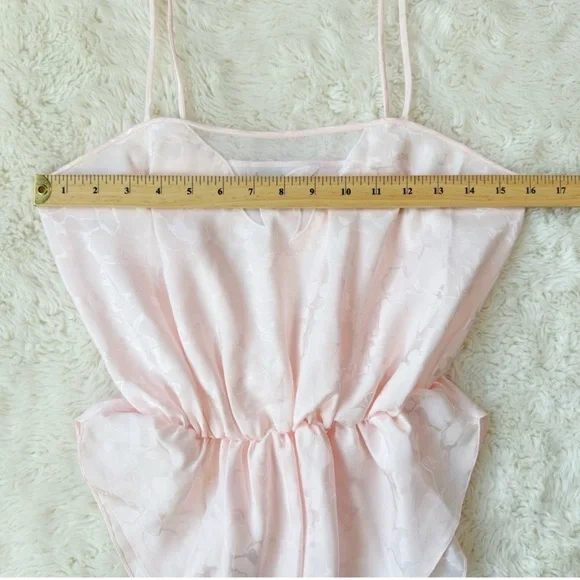 VTG La Vie En Rose Light Pink Satin Teddy Strappy
Bodysuit M Romantic Coquette - Picture 5 of 8